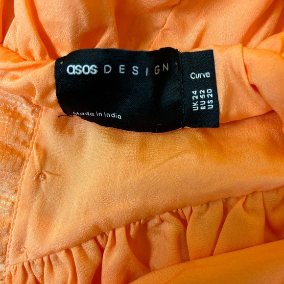 NWT orange flowy ASOS maxi dress - Picture 6 of 13